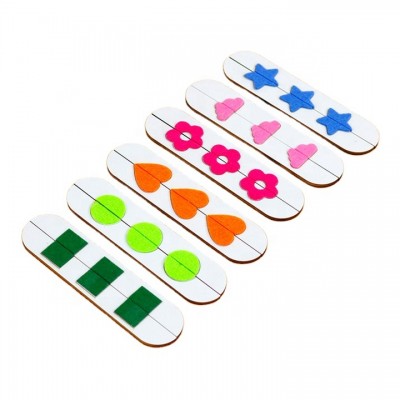 Match It 6 Pairs Find and Stripe Matching Toys Colorful CUSTOM Color and Shapes