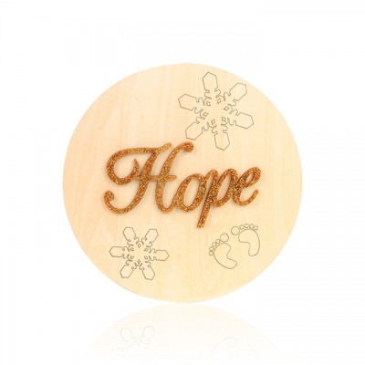 PROMOTION Laser Engraved Wooden Hope Circle Keepsake Ornament Personalized