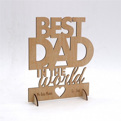 CUSTOM Father's Day Gift Thanks Present Wooden Crafts Holiday Festival Customizable