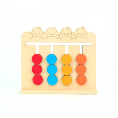 Wooden Early Education Toys Skills and Color Button Art Toy Color Matching