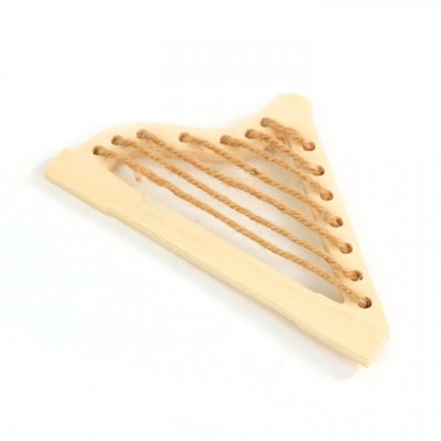 Lacing Triangle Harp by Hemp Rope Montessori Cognition Preschool Puzzle Gift Airplane Car Travel Game Tools