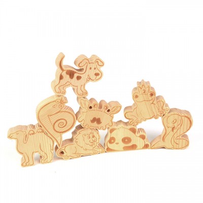 Forest Friends Wooden Animals 8 Pieces SET Farm Puzzle Toys CUSTOM