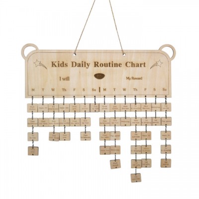 My Responsibilities Chore Chart Little Bear Shapes Custom Wooden Crafts