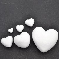 White Polystyrene Styrofoam  Ball  Craft Heart-shaped For DIY Christmas Wedding Decoration Supplies Gifts