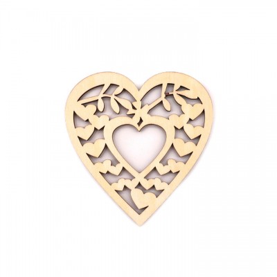 Heart Shaped Propose Decoration Wooden Embellishments Pendant Wedding Valentine's Day Party DIY